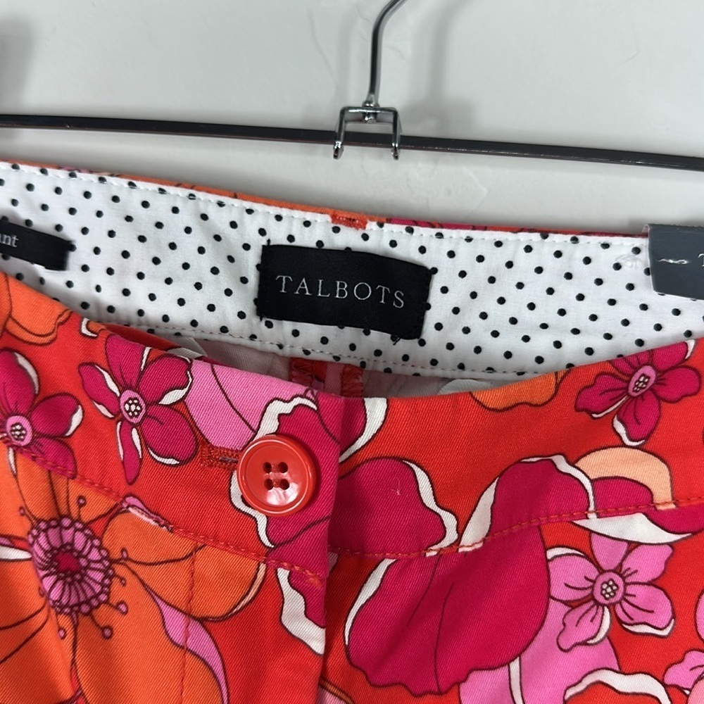 Talbots Floral Perfect Crop Tossed Flowers Pants 4 NWT - Picture 5 of 11